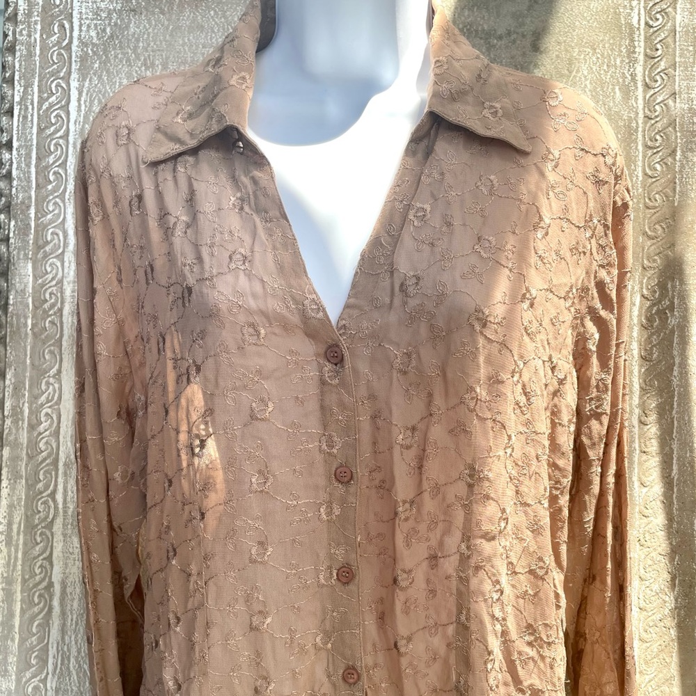 Women’s B moss floral blouse medium
